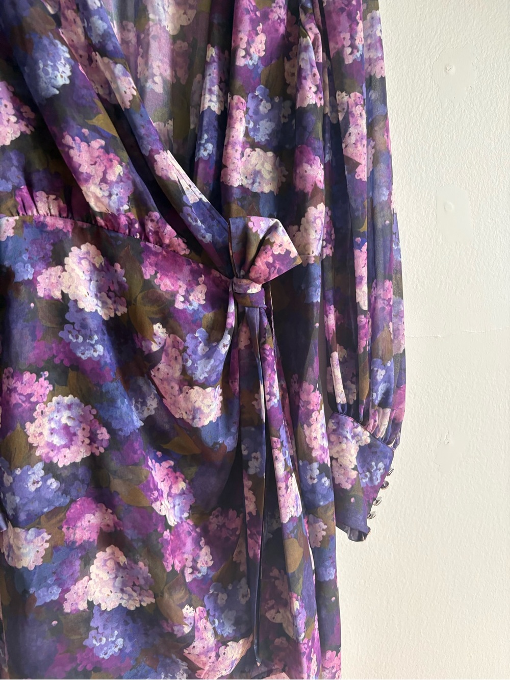 The Kooples Sz 8 Purple Floral Feminine Date Wedding Short Dress - Picture 6 of 13